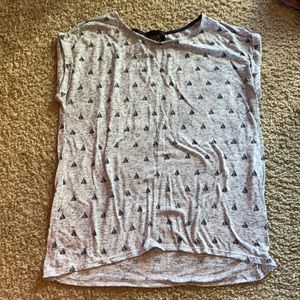 Blue pattern top with boats W5 Size small